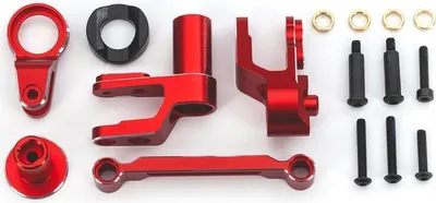 Produktbild von Traxxas Lenkmechanik Aluminium rot