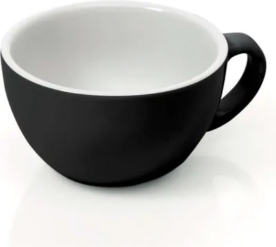 Produktbild von Cappuccino Tasse SUNDAY schwarz/weiss - Porzellan 0,2L - D: 9,5cm