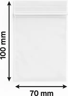 Obrázok produktu pre LDPE vrecká s rýchlym uzáverom 70 x 100 mm – priehľadné