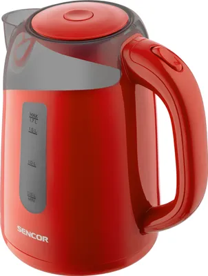 Produktbild von SENCOR SWK 1704RD Rychlovarná konvice, objem 1,7 l, příkon: 2 200 W, středový 360° STRIX konektor s trojnásobným bezpečnostním jištěním, vyjímatelný filtr na nečistoty