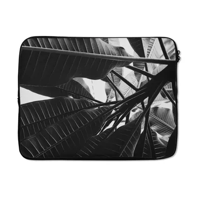 Produktbild von MuchoWow® Laptop Hülle 17 Zoll Laptoptasche Palmenblatt - Tropisch - Zipper - Schutzabdeckung