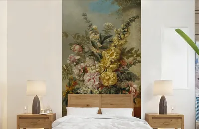 Produktbild von Fotobehang Grosse Blumen-Vas - Alte Meister - Gemälde - Breite 120 cm x Höhe 240 cm