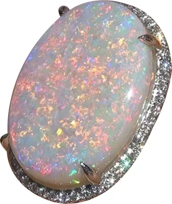 Produktbild von Frauen glänzender künstlicher Opalstein-Fingerring, Hochzeit, Verlobung, Schmuck, Geschenk-US 9
