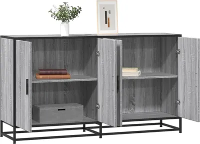 Obrázek produktu pro vidaXL Příborník Grey Sonoma 134x35x76 cm Materiál na bázi dřeva