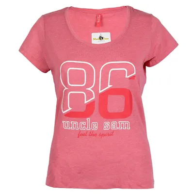 Produktbild von Uncle Sam Damen Shirt T-Shirt Kurzarm Rosa S