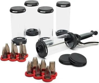 Immagine prodotto di De Buyer Le Tube Pro bocchetta automatica per pasticceria con set di accessori