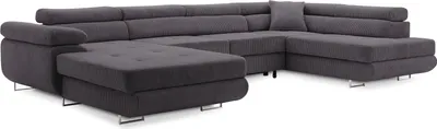 Produktbild von Ecksofa Rigatto II PRO mit verstellbaren Kopfstützen! Modernes Ecksofa mit Schlaffunktion und Bettkasten POSO 022 LINKS