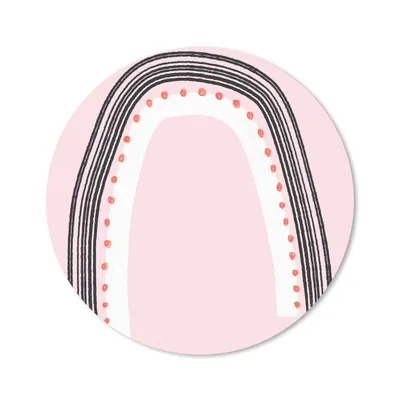 Produktbild von MuchoWow® Mauspad Mousepad Regenbogen - Minimalismus - Rosa 20x20 cm - Mousepads - Maus Mat - Pad - Mausunterlage - Schreibtischmatte