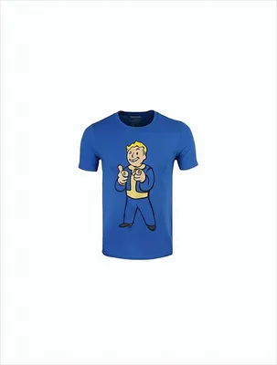 Produktbild von Fallout 4 T-Shirt -S- Boy Shooting Fingers, blau