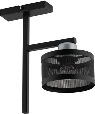 Zdjęcie produktu dla Lampa sufitowa nowoczesna dekoracyjna z abażurem czarno-srebrna Off 1xE27 15W Sigma Lighting