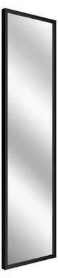 Image de STYLER Miroir mural FLORYDA, 32x122 cm, rectangulaire, cadre en MDF noir, design moderne, idéal pour un couloir, une chambre, une salle de bain. Peut être placé verticalement ou horizontalement