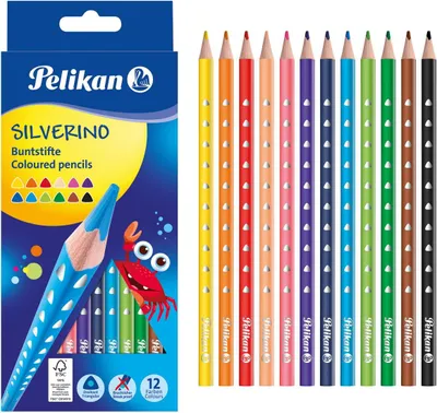 Produktbild von Pelikan 700634, Schwarz, Blau, Braun, Grün, Hellblau, Hellgrün, Orange, Pfirsich, Pink, Rot, Violett, Gelb, 12 Stück(e)
