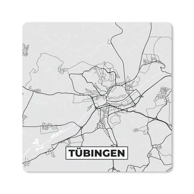 Produktbild von MuchoWow® Mauspad Mousepad Deutschland - Karte - Tübingen - Stadtplan 20x20 cm - Mousepads - Maus Mat - Pad - Mausunterlage - Desk Mat - Bureauartikeln