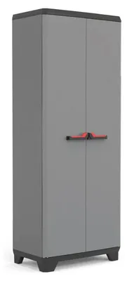 Image de Armoire de Rangement Verrouillable KETER STILO - 68 x 39 x 173 cm - Gris/Noir