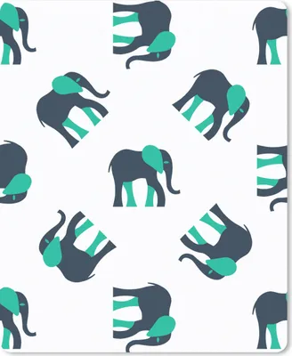 Produktbild von MuchoWow® Mauspad Mousepad Elefant - Muster - Grün 19x23 cm - Mousepads - Maus Mat - Pad - Mausunterlage - Mauspads - Spielen