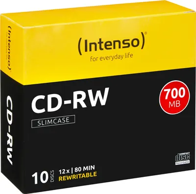 Produktbild von 10 Intenso CD-RW 700 MB wiederbeschreibbar