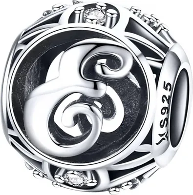 Image de Pendentif Pandora, lettre E, argent 925