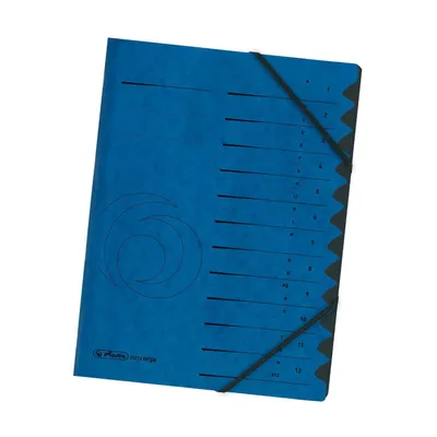 Obrázek produktu pro Herlitz Ordnungsmappe  A4 1-12 blau mit Gummizug