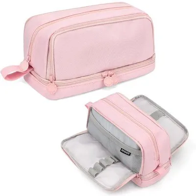 Immagine prodotto di Astuccio rosa con 4 scomparti per la scuola