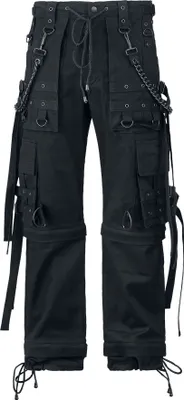 Produktbild von Gothicana by EMP Herren schwarze Cargohose mit Nieten und Ketten W40L34