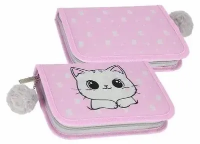 Produktbild von Federmäppchen mit 1 Reißverschluss und 2 Klappen, mit Kitty-Motiv – STARPAK