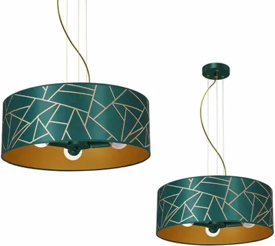 Produktbild von Milagro ZIGGY MLP7580 Gold/Flaschengrün Kronleuchter Pendelleuchte