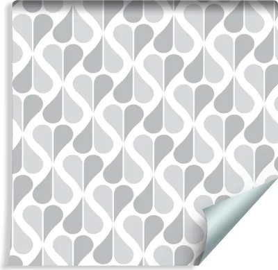 Obrázok produktu pre 10m rolka VLIES WALLPAPER sivý geometrický motív retro vzor XXL