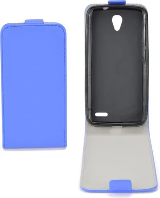 Produktbild von Flip Schutz Hülle für Alcatel Pop 2 (4.5) Blau Kunstleder Slim Flex