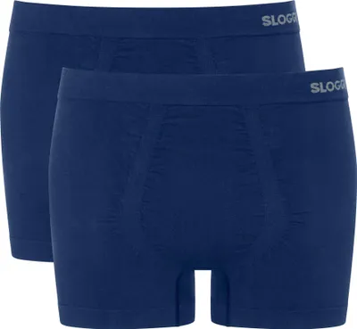 Produktbild von sloggi Herren Retro Pants 2-Pack GO Smooth Short - DEEP WATER - Größe S