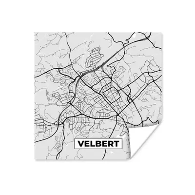 Produktbild von MuchoWow® Poster Deutschland - Karte - Velbert - Stadtplan 50x50 cm - Wohnzimmerdekoration