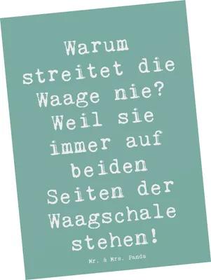 Produktbild von Mr. & Mrs. Panda Postkarte Spruch Waage Harmonie - Meeresbrise - Geschenk, Sternzeichen, Luftzeichen, Geschenke, Ästhetik, bildkarte, Diplomatie, Ansichtskarte, Horoskop