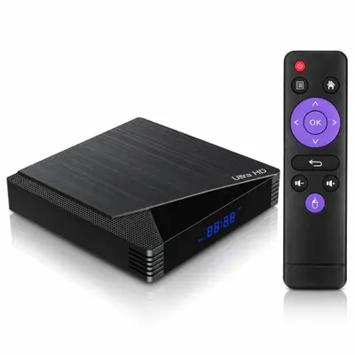 Produktbild von P80C Smart TV Box 6K Android TV Box H.265 Dual-Band WLAN 2,4G/5,8G LAN Ethernet Media Player mit Fernbedienung Streaming HDMI USB 4K Receiver