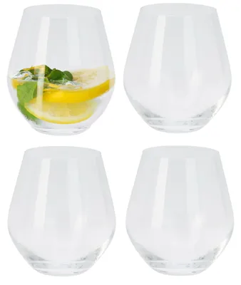 Produktbild von Excellent Houseware Becher Wasserglaser/Trinkglaser - 4x Stuck - 400 ml - Luxus Kristall Trinkglaser