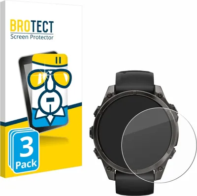 Produktbild von 3x BROTECT Schutzglas für Garmin Fenix 8 / 8 Pro AMOLED (47 mm) Displayschutz 9H Glas klar transparent
