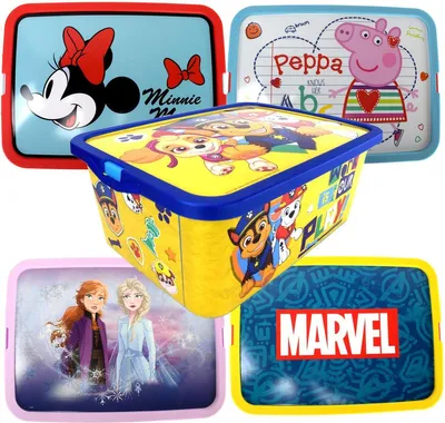 Imagen del producto de Caja de juguetes de aproximadamente 40 x 29 x 16 cm. Caja de almacenamiento de 13 litros