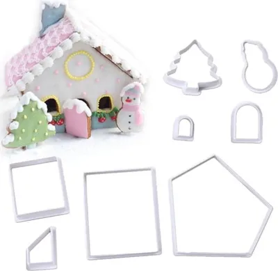 Produktbild von Weihnachtskrippenausstecher Weihnachtsbaumhaus aus Lebkuchen