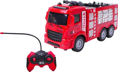 Produktbild von TechKidz, Ferngesteuerter Feuerwehrwagen mit Lichteffekten, Rot / Schwarz