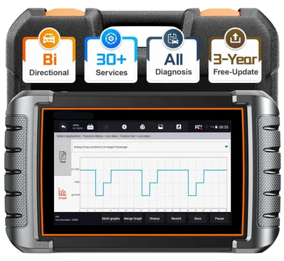 Image de Outil de diagnostic automobile – Lecteur de codes d'erreur OBD2 avec écran tactile de 7 pouces et mises à jour via Wi-Fi