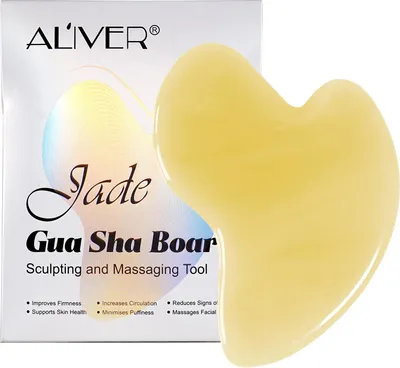 Immagine prodotto di Aiuto al massaggio Aliver Jade Gua Sha Board Giallo