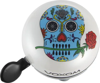 Produktbild von Voxom Fahrradklingel / Glocke Skull white, Ø 60mm, "Día de los Muertos"