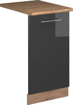 Produktbild von Geschirrspülblende Vicco Fame-Line Anthrazit Hochglanz 45 cm , AP Eiche, Model 54794