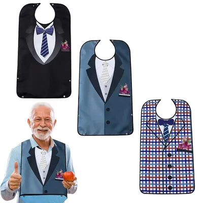 Imagen del producto de Baberos para adultos, reutilizables, lavables, de color , talla única, para hombres