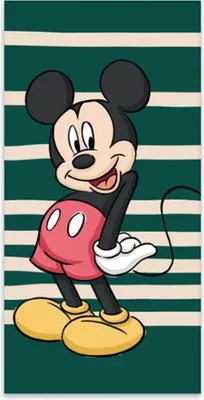 Produktbild von Disney Mickey Green Badetuch, Strandtuch 60x120cm