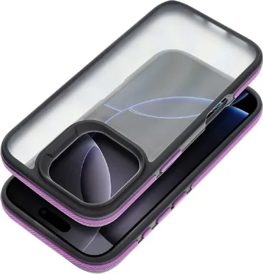 Immagine prodotto di Custodia per smartphone con retro trasparente Custodia per cellulare Bumper compatibile con iPhone 16e Viola
