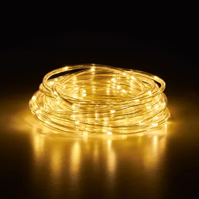 Produktbild von LED Lichterschlauch Lichterkette 10m mit 100 LEDs IP44 innen & außen warmweiß 3000K mit Netzteil