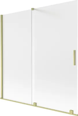 Immagine prodotto di Mexen Velar paratia per vasca da bagno a 2 ante scorrevoli 160 x 150 cm, brina, oro spazzolato - 896-160-000-31-55