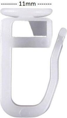 eckige Flachkopfgleiter Haken Kopf 11x10mm 50Stck Gardinengleiter Vorhang Gleiter