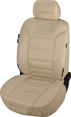 Produktbild von Walser Autositzbezug Billy aus Echtleder für 1 Vordersitz ZIPP IT beige, 19636