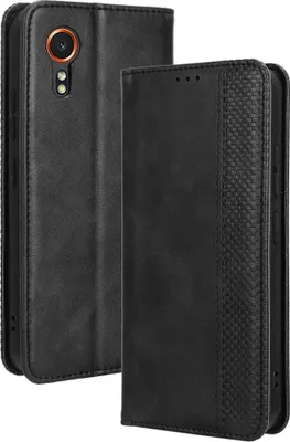 Produktbild von Samsung Galaxy Xcover 7 Hülle - Coverup Vintage Style Klapphülle - Schwarz