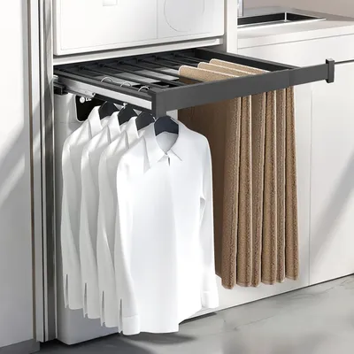 Productafbeelding van Verborgen uittrekbare broekhouder 11 stangen 60-85 cm - Uittrekbaar